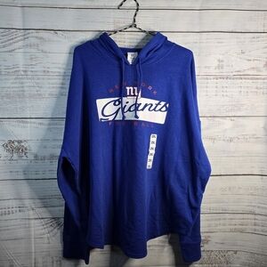 NWT NFL NY Giants Blue‎ and Red Hoodie Womens Plus Size XXL
